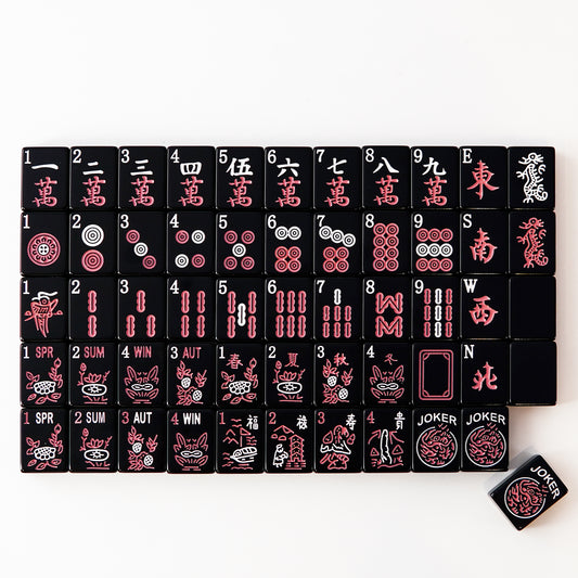 Ink Painting Mahjong Set (Black)
