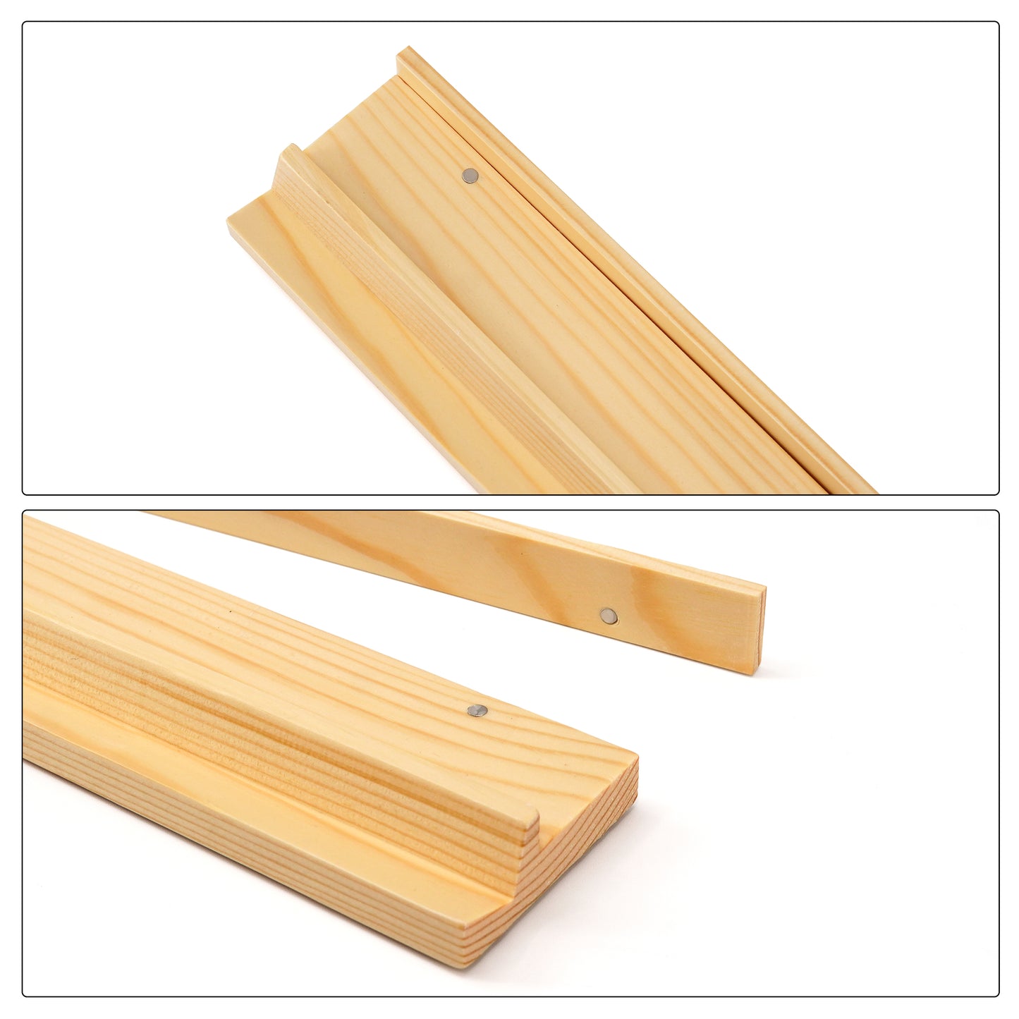 Wooden Mahjong rack showing rubber‑protected corners to prevent table scratches