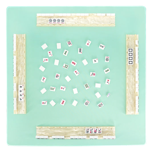 Scallop Acrylic Mahjong Rack with Magnetic Pusher - – Set of 4 for American Mahjong