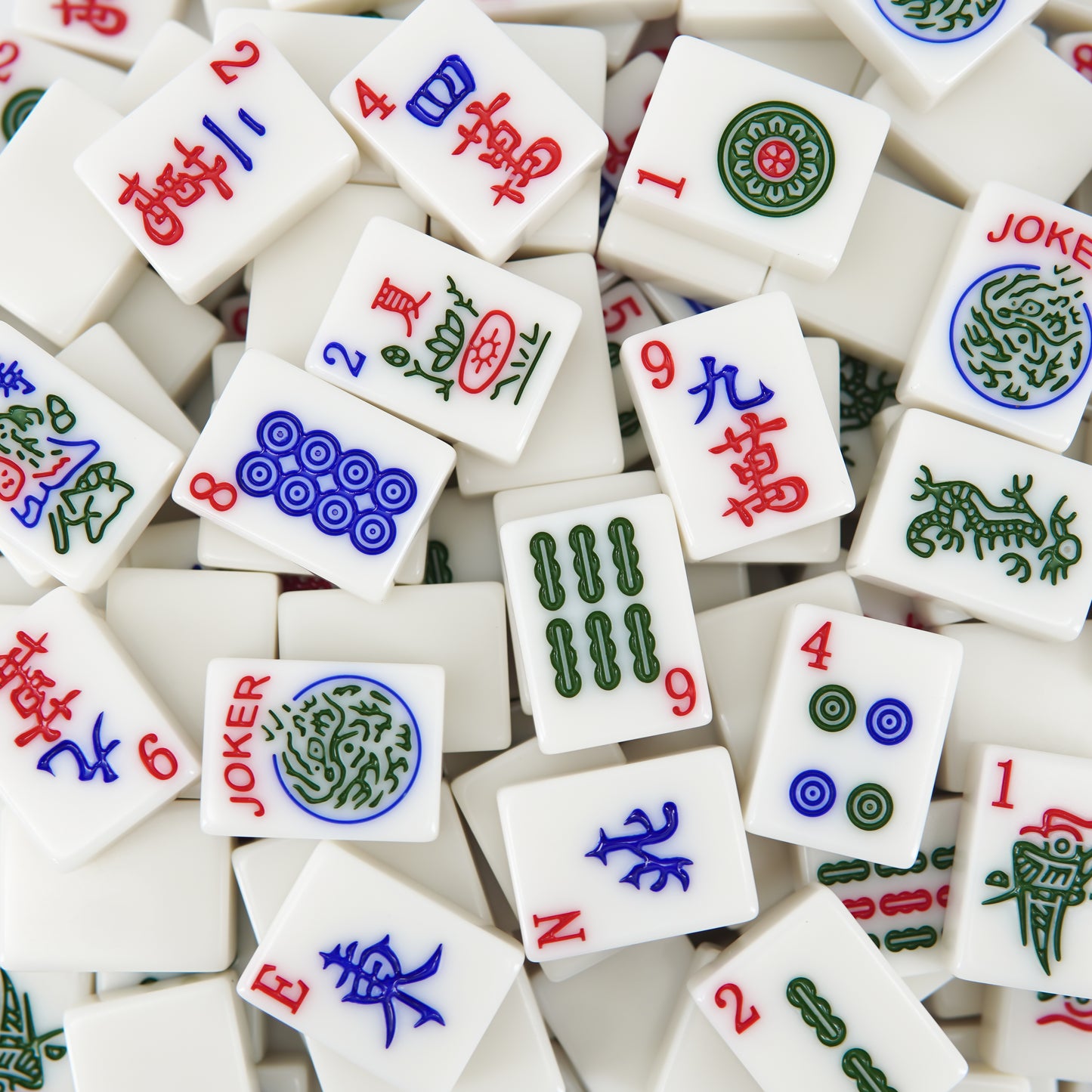 Ink Painting Mahjong Set (White)