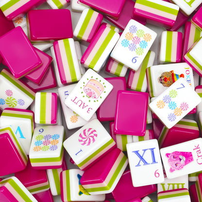 Luxury Pink Panther Mahjong Set | Designer Engraved 4-Layer Mahjong Tiles