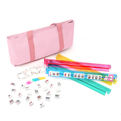Creamy Pink Carrying Mahjong Set