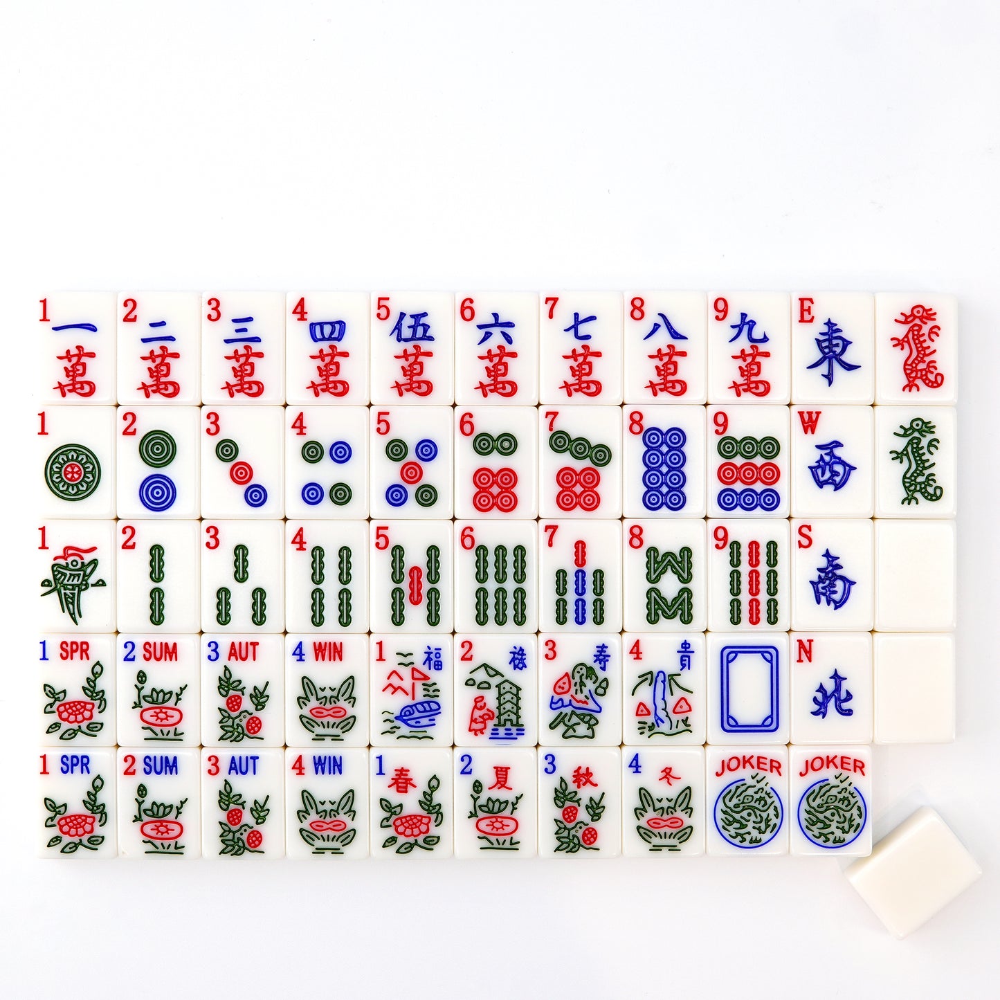 Ink Painting Mahjong Set (White)