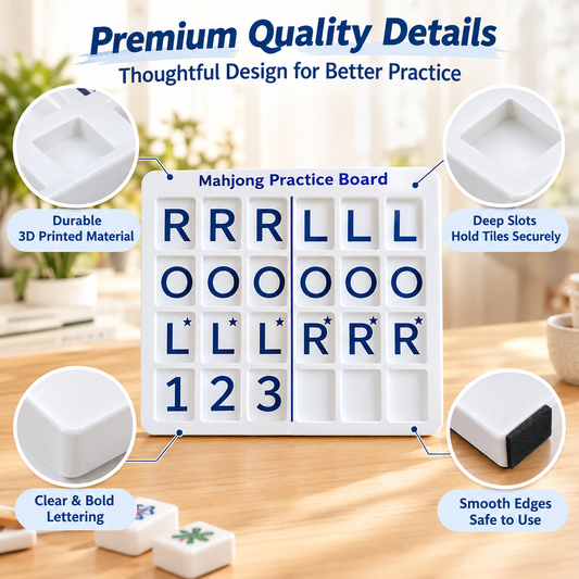 Mahjong Solo Practice Board - Red