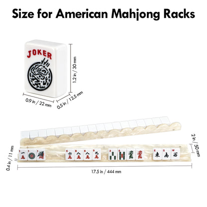 Scallop Acrylic Mahjong Rack with Magnetic Pusher - – Set of 4 for American Mahjong