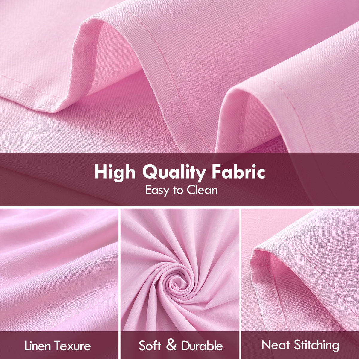 Pink Mahjong Tablecloths for Card Tables, Square Table Cover