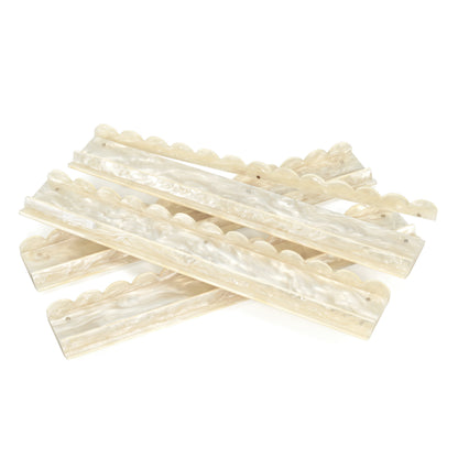 Scallop Acrylic Mahjong Rack with Magnetic Pusher - – Set of 4 for American Mahjong
