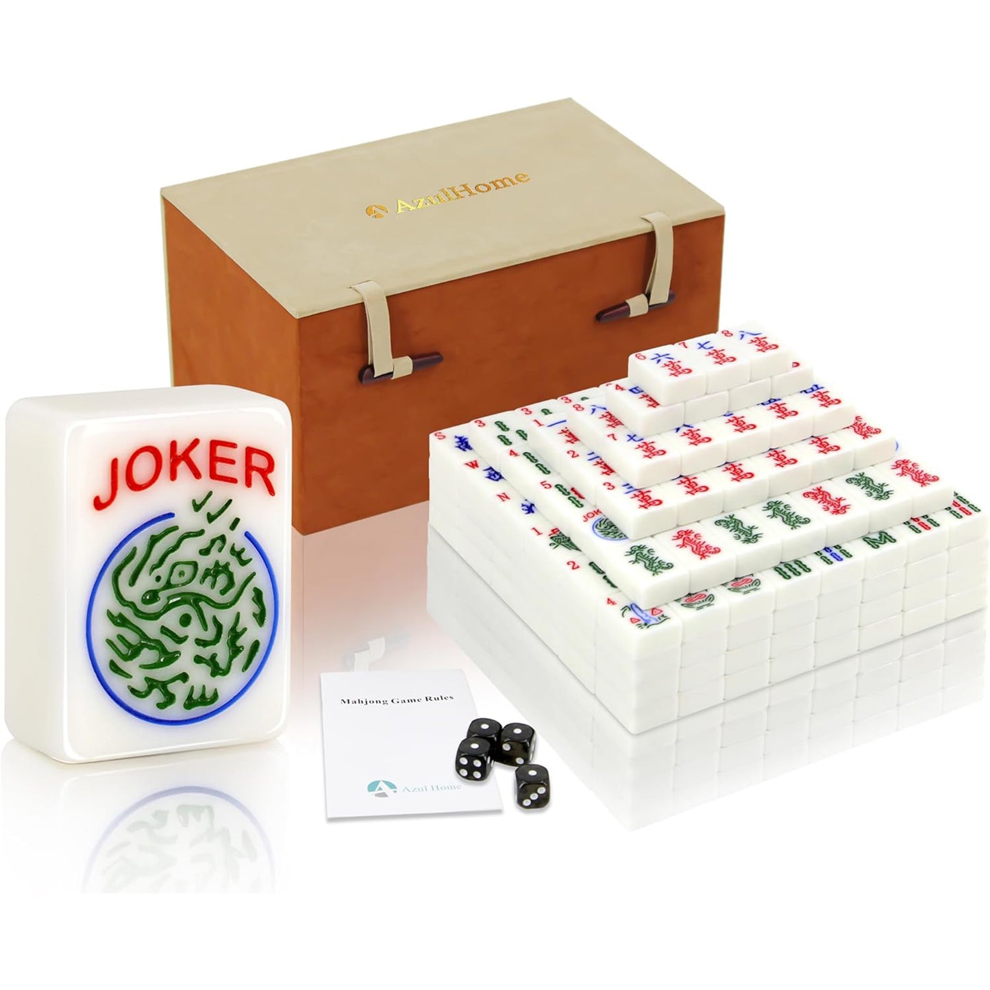 Ink Painting Mahjong Set (White)