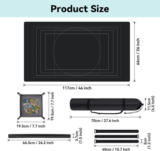 Puzzle Mat Roll Up with Drawstring Storage Bag