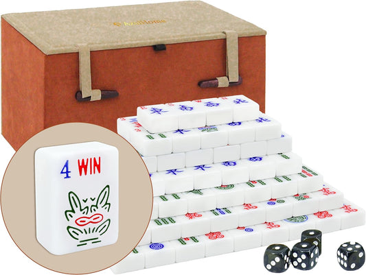 American Mahjong Game Set with 166 White Tiles 1.2''(30mm)