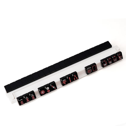 minimal black mahjong racks designed for a clean and organized tabletop setup