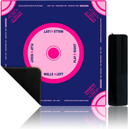 Blue Crush Mahjong Mat with non‑slip synthetic rubber base for stable, quiet gameplay