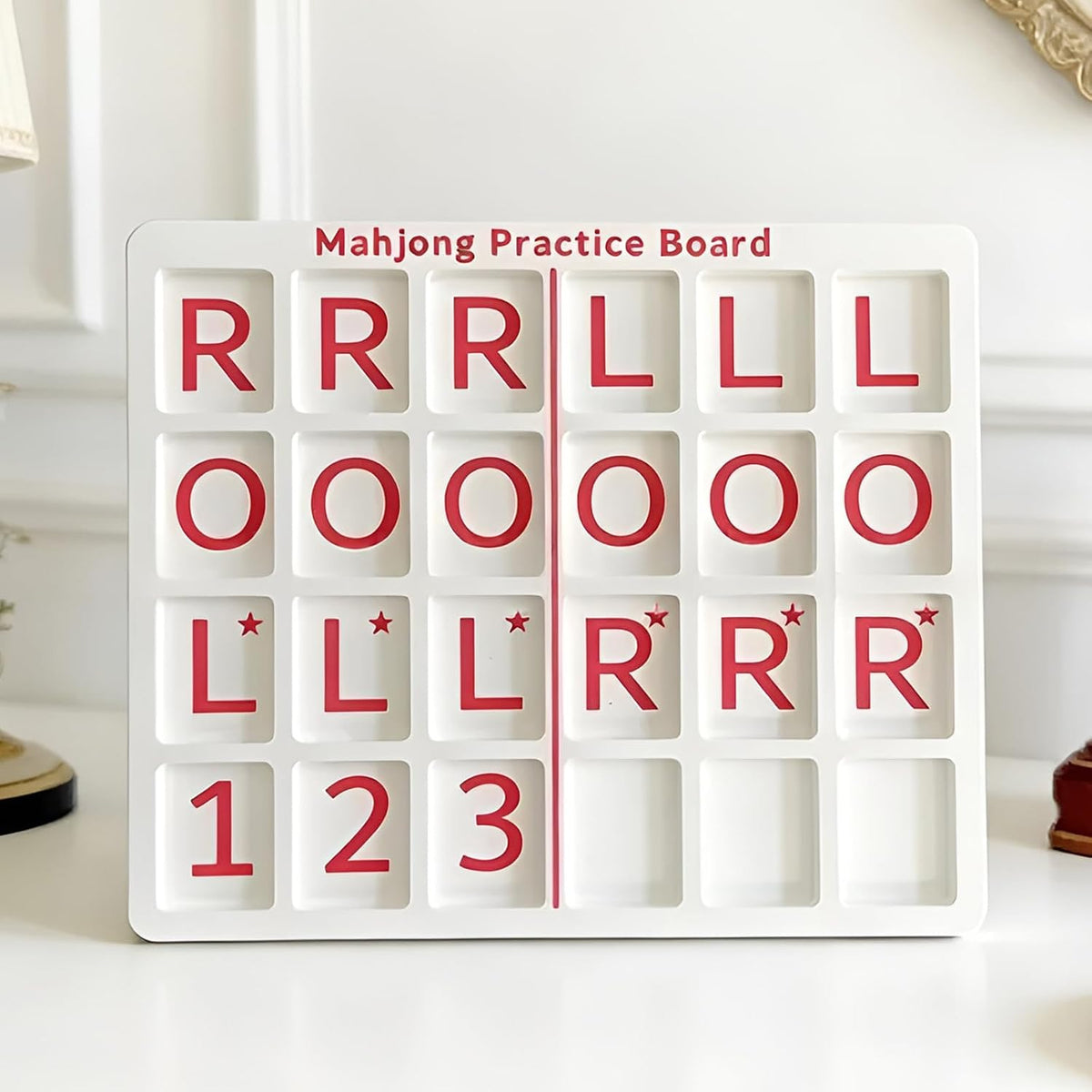 Mahjong Solo Practice Board - Red