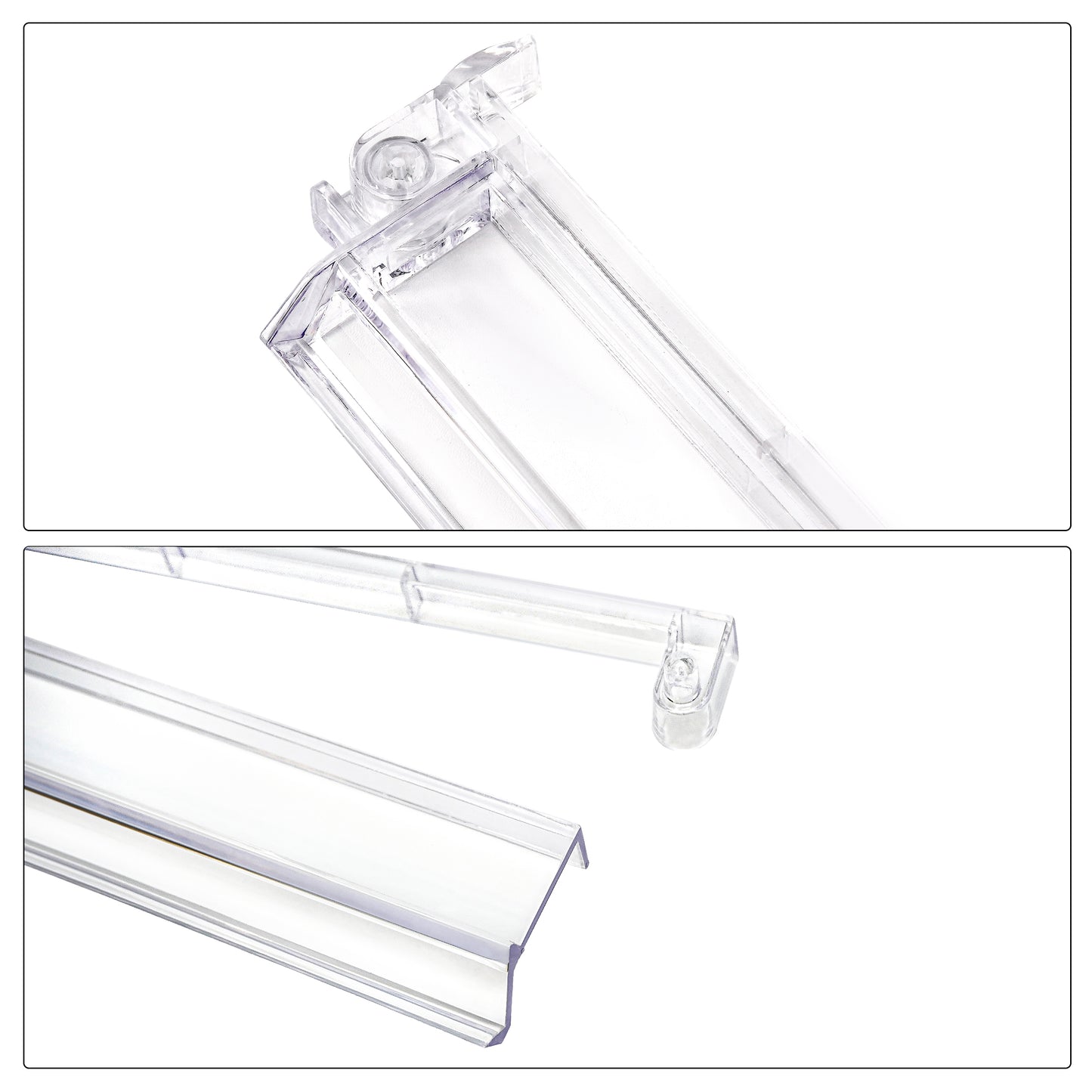 Clear acrylic Mahjong rack showing rubber‑protected corners for table safety