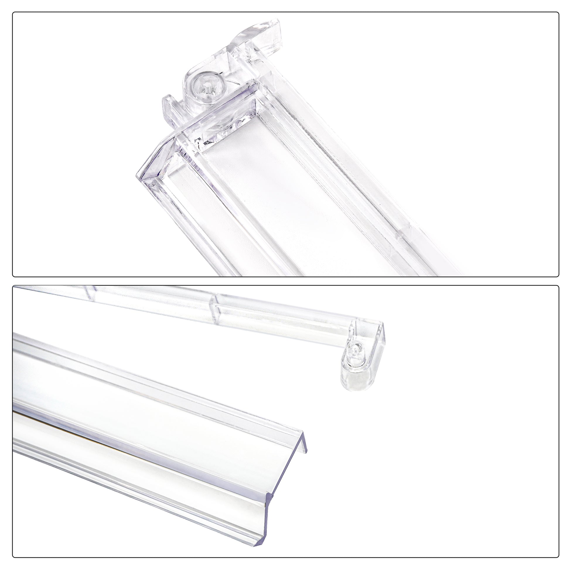 Clear acrylic Mahjong rack showing rubber‑protected corners for table safety