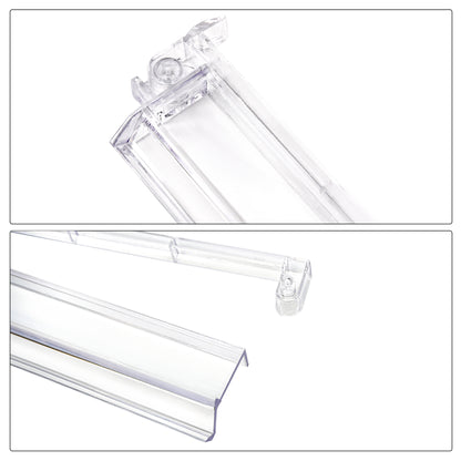 Clear acrylic Mahjong rack showing rubber‑protected corners for table safety