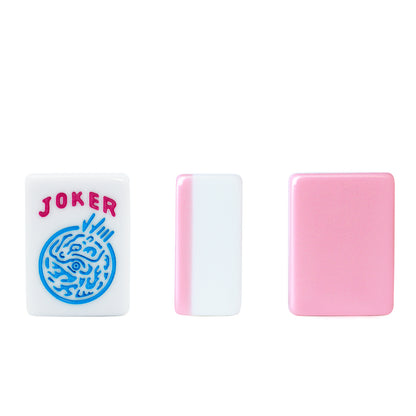 Cotton Candy American Mahjong tile showing front, side, and pink back design