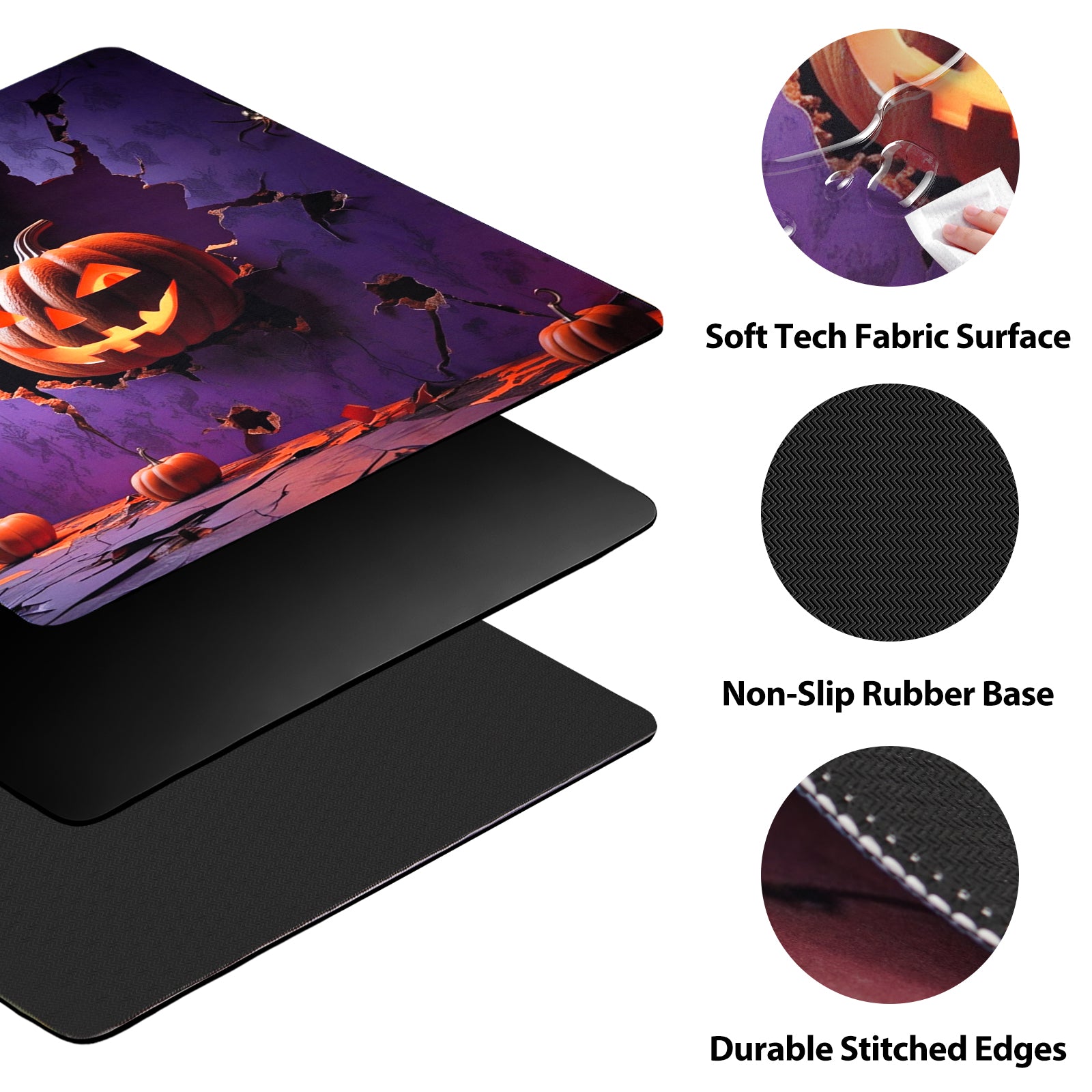 mahjong mat material layers showing non slip backing and cushioned surface