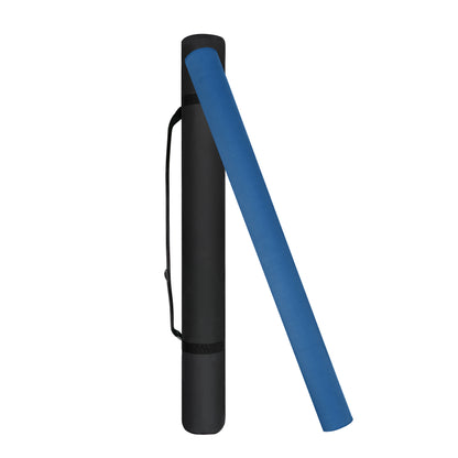 Haze Blue Mahjong Mat folded to 16×8 inches for compact storage with protective travel sleeve