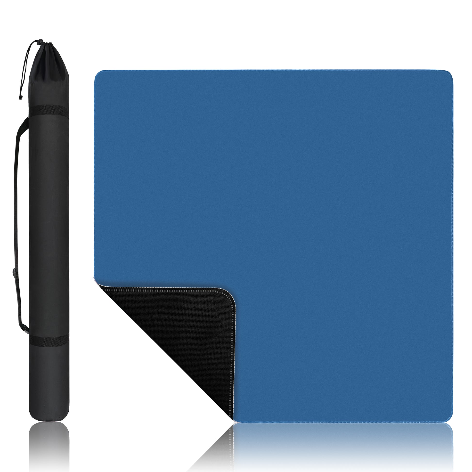 Haze Blue Mahjong Mat with non‑slip synthetic rubber base for stable, quiet gameplay