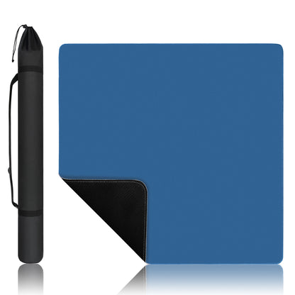 Haze Blue Mahjong Mat with non‑slip synthetic rubber base for stable, quiet gameplay