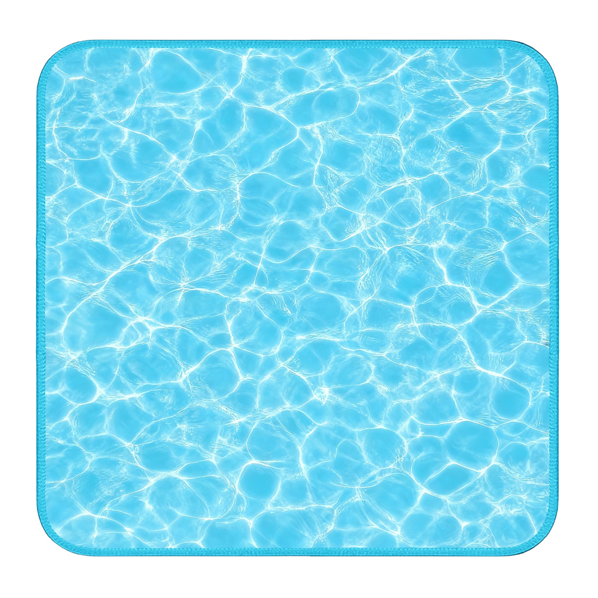 Close up texture of blue water pool design mahjong play mat