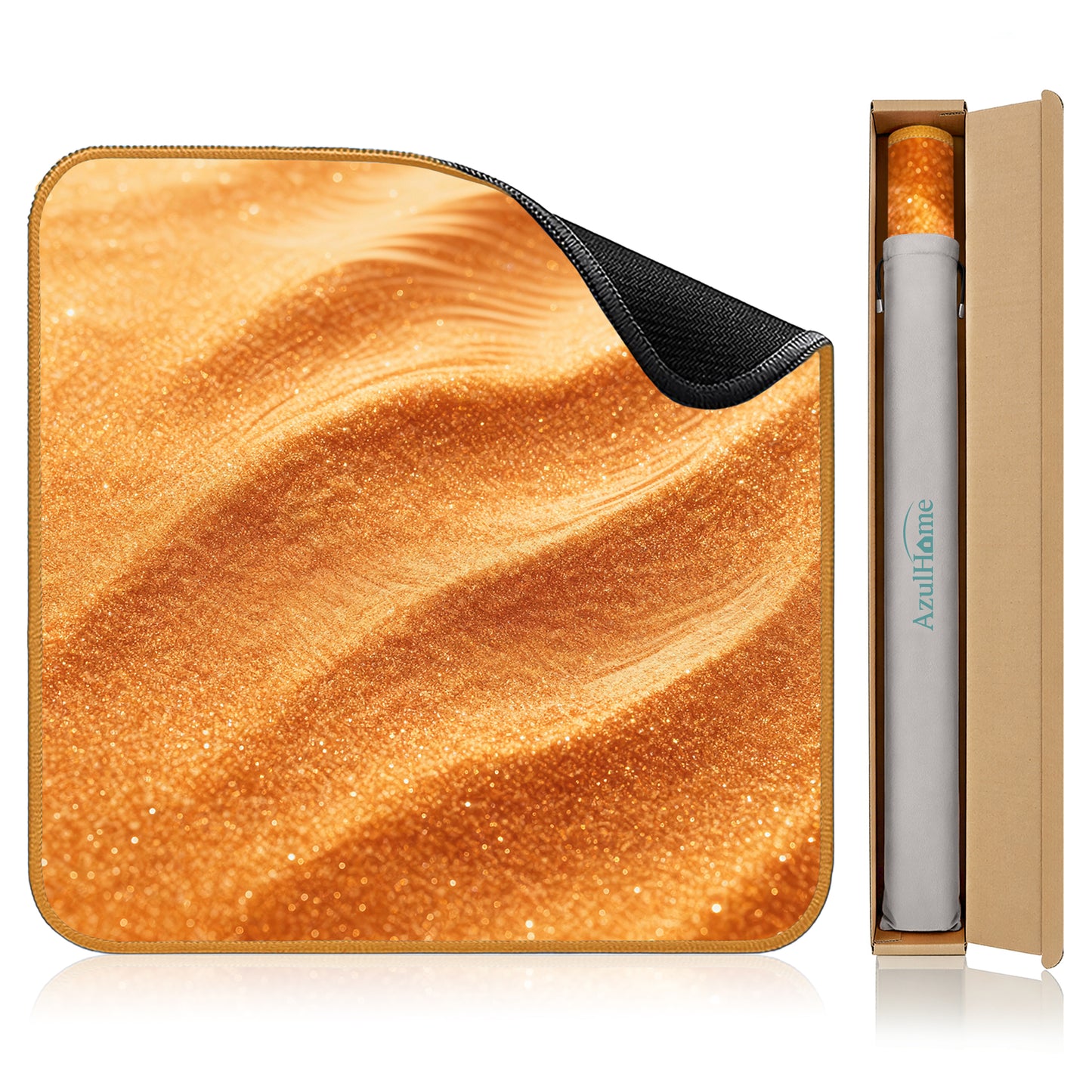 Desert sand design mahjong play mat rolled for easy storage