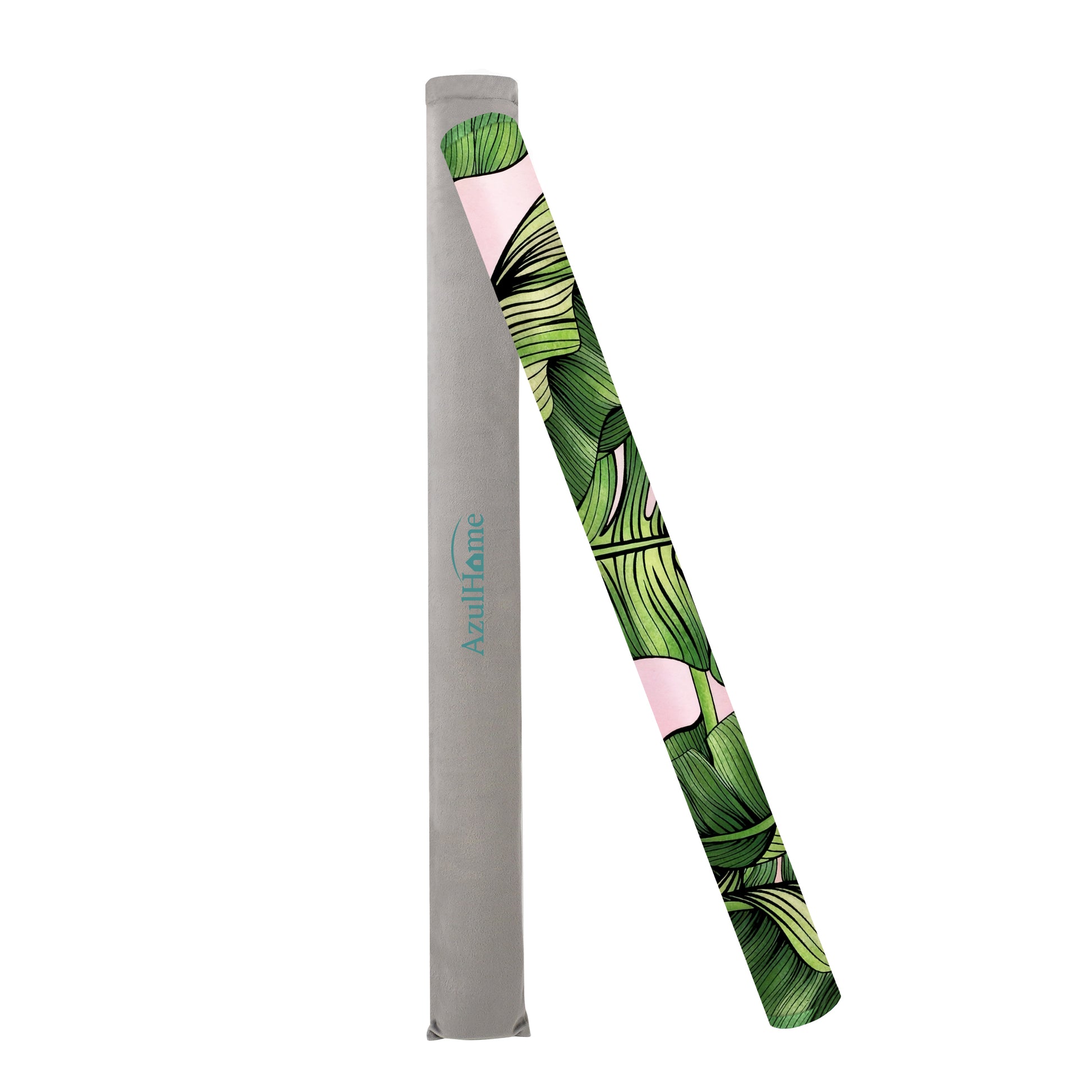 Roll up mahjong play mat with tropical palm leaf design for game table