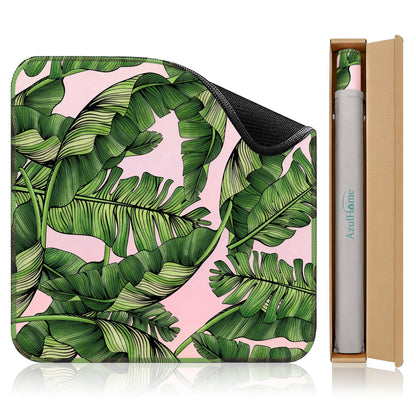 Tropical palm leaf mahjong play mat rolled for easy storage