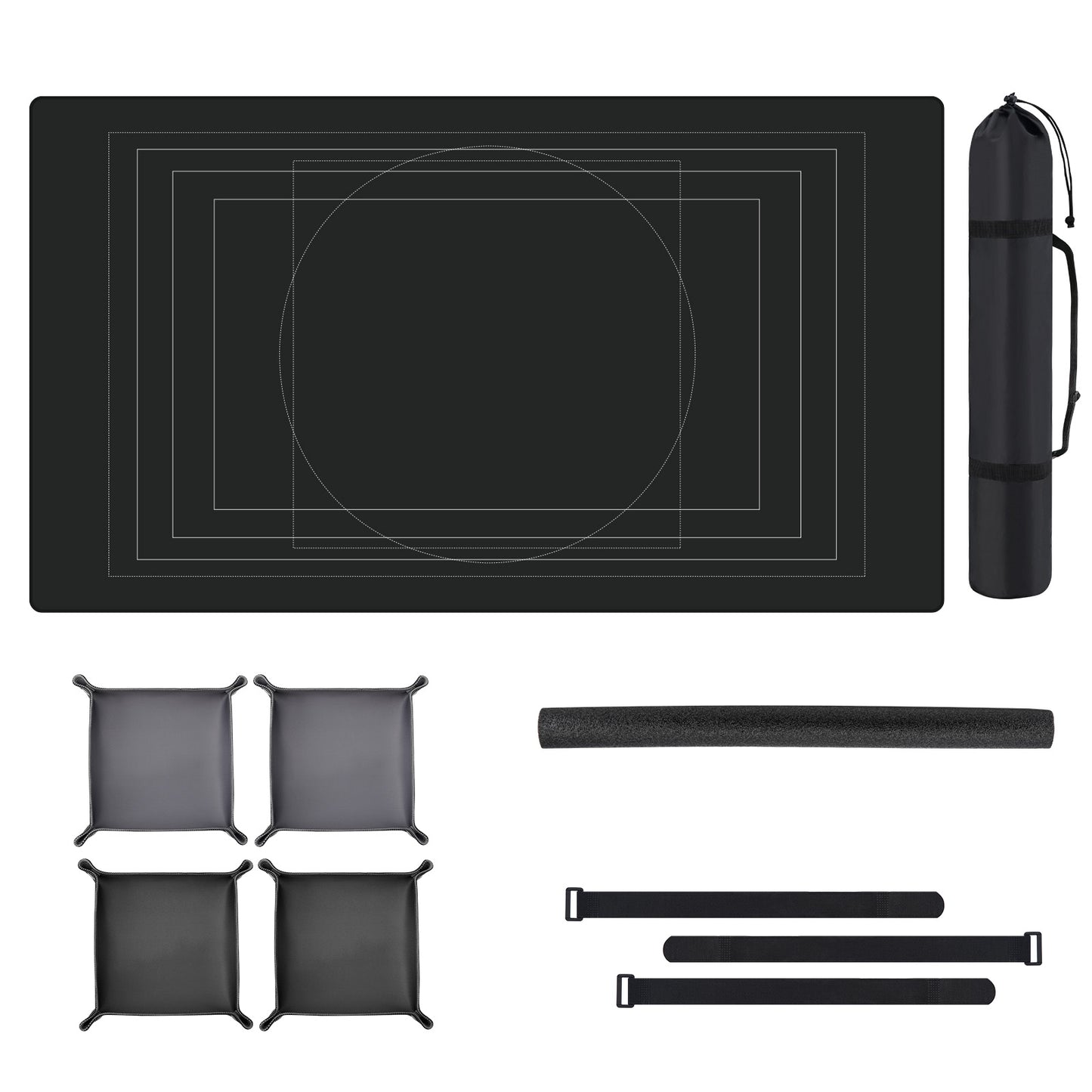 complete puzzle mat set including mat roll storage bag and sorting trays