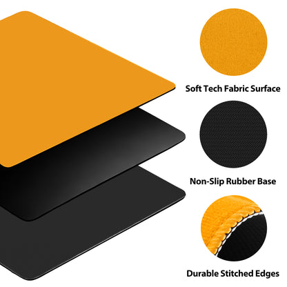 Close‑up of Sunset Orange Mahjong Mat texture showing soft, noise‑reducing material