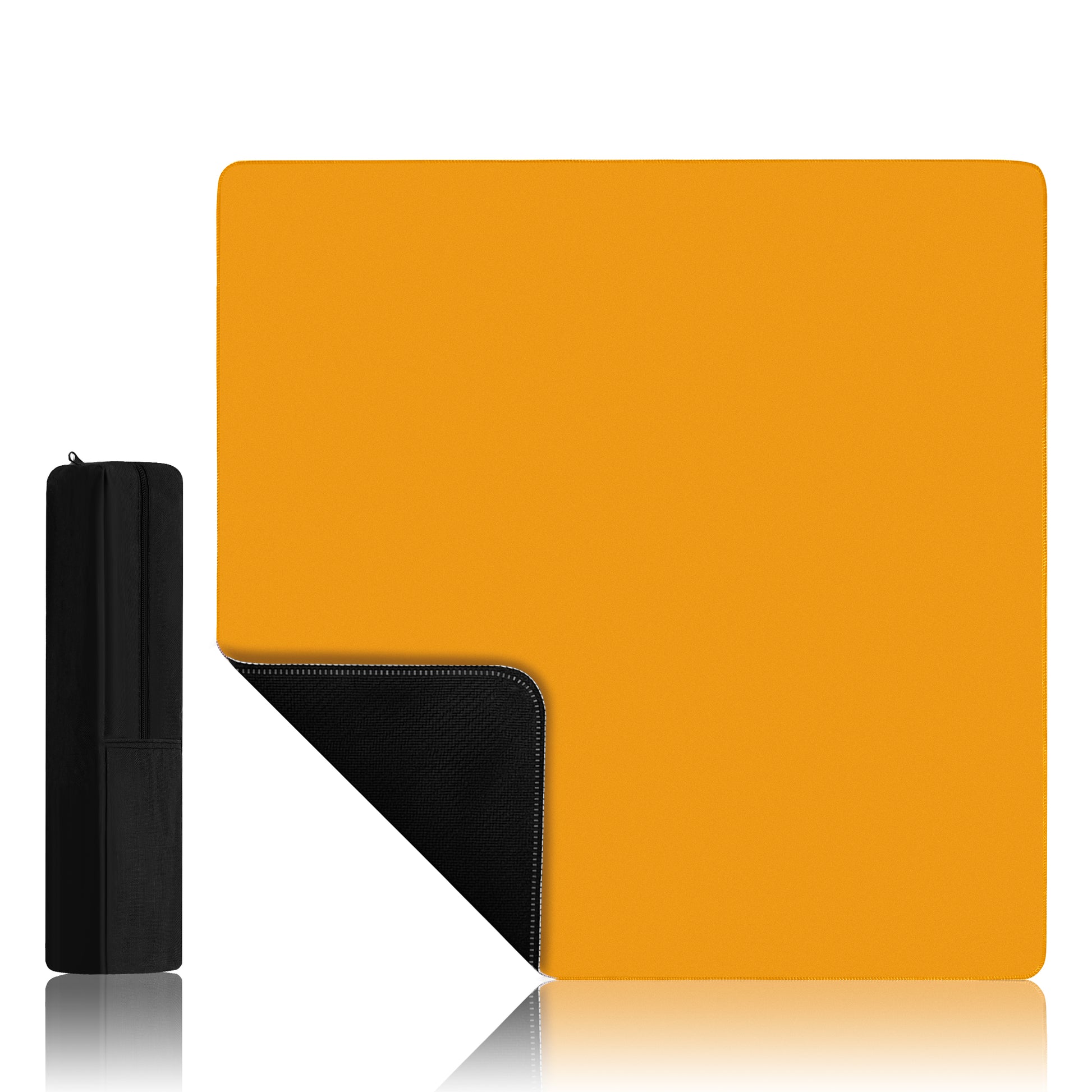 Sunset Orange Mahjong Mat folded for compact storage and travel