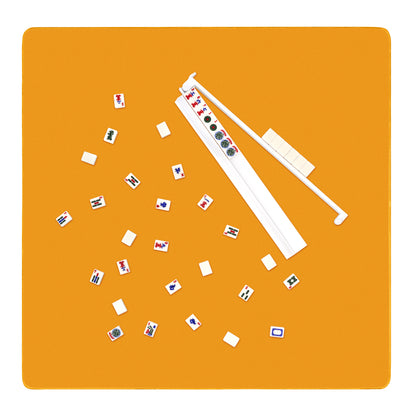 Sunset Orange Mahjong Mat with Mahjong tiles arranged for NMJL gameplay