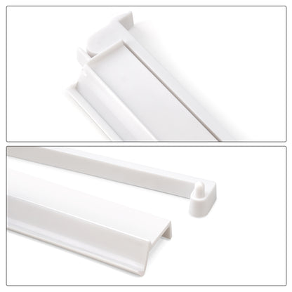 White acrylic Mahjong rack showing rubber‑protected corners to prevent table scratches